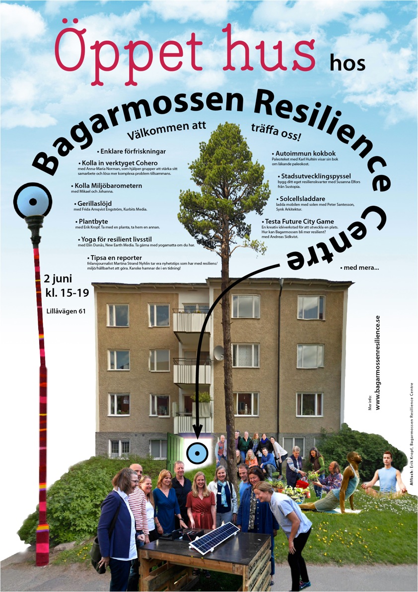 Öppet hus hos Bagarmossen Resilience centre den 2 juni 15-19. Välkomna!